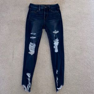 American Eagle Super Super Stretch Jeans Size 4 Dark Denim